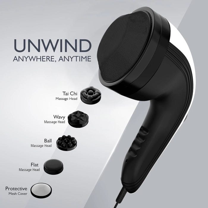 AGARO Atom Plus Full Body Massager | 4 Heads | Variable Speed | Muscle Relief – Back, Leg & Foot