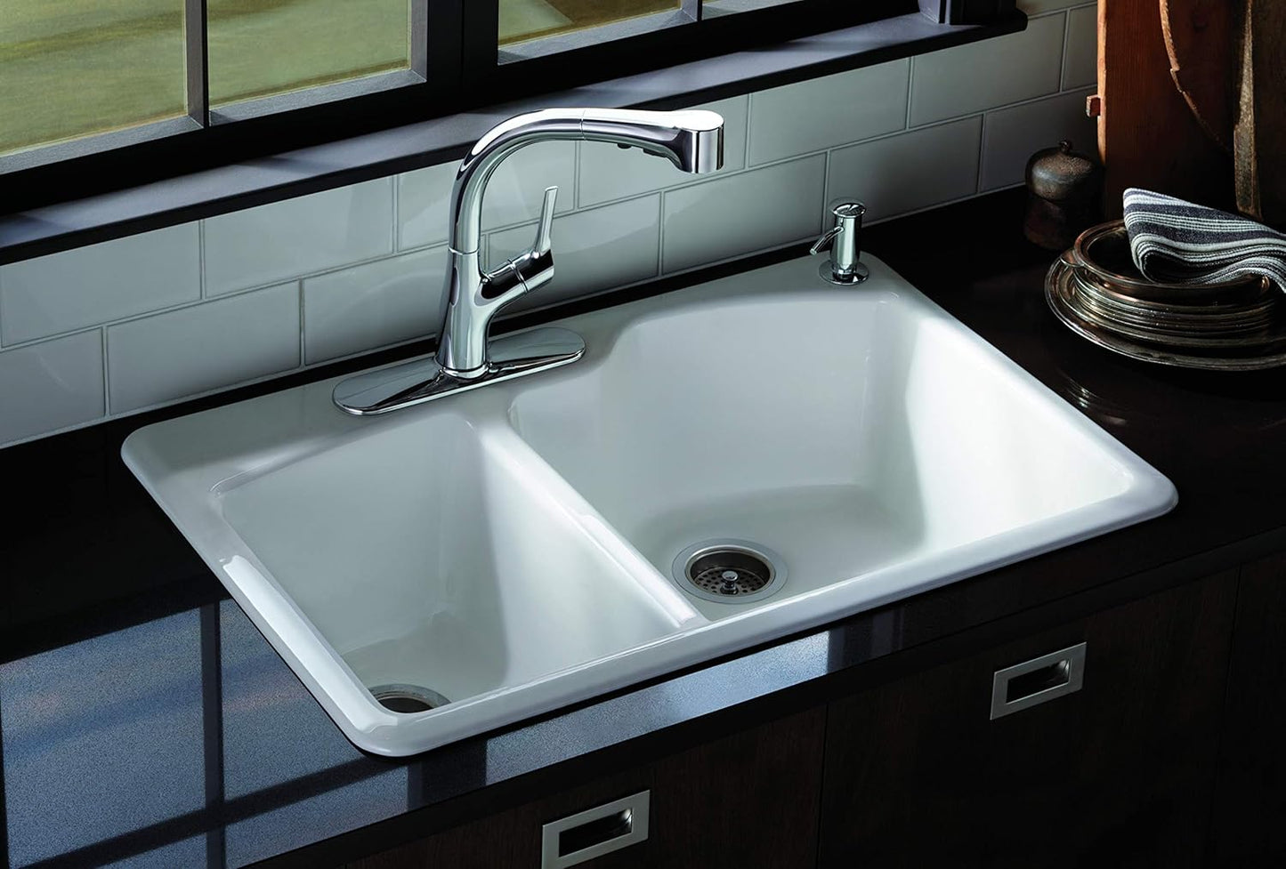 KOHLER Elate Pull-Out Kitchen Faucet with Chrome Finish | Premium Pull-Out Sink Tap for Modern Kitchens | Single Handle Kitchen Mixer
