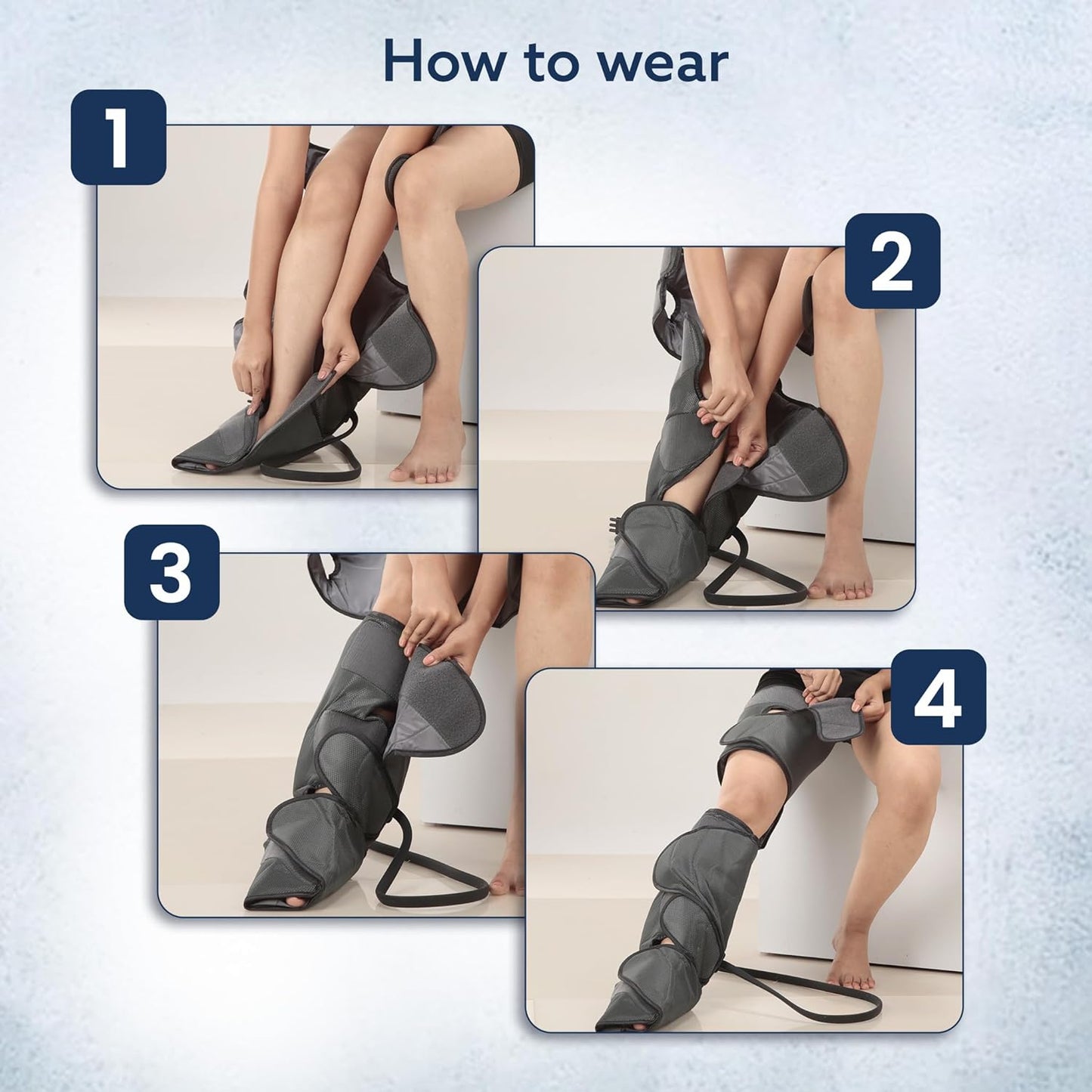 AGARO MAGMA Leg Massager for Foot, Calves & Thighs | Air Compression Therapy | Pain Relief & Circulation | Black | FREE Lint Remover ₹699