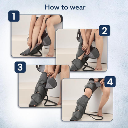 AGARO MAGMA Leg Massager for Foot, Calves & Thighs | Air Compression Therapy | Pain Relief & Circulation | Black | FREE Lint Remover ₹699