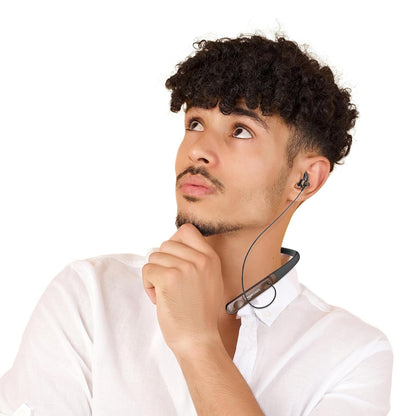 Amazon Basics Wireless Neckband Earphones with Mic | 18 Hours Playtime | Bluetooth 5.1 | ENC Noise Cancellation | IPX4 Water Resistant | Magnetic Earbuds (Brown) | Free Delivery