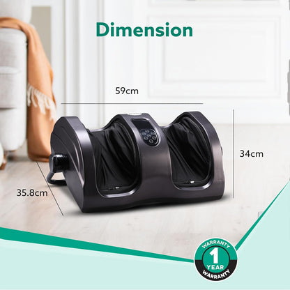 AGARO Grand Shiatsu Foot Massager with Deep Kneading Function for Muscle Relief & Blood Circulation (Black) + FREE AGARO Lint Remover | Corded Electric | FREE Delivery