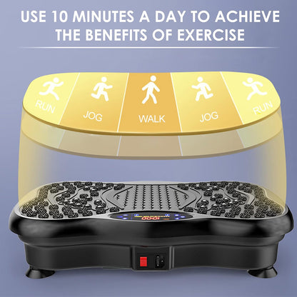 AGARO Alpha Crazyfit Vibration Plate Massager – Full Body Fitness Machine with 5 Program Modes, Remote Control & Exercise Bands for Weight Loss, Muscle Toning & Calorie Burn