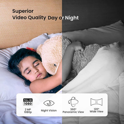 KENT CamEye HomeCam 360 Wi-Fi Security Camera | Full HD 1080P | 360° Pan & Tilt | AI Motion & Human Detection | Night Vision | 2-Way Audio