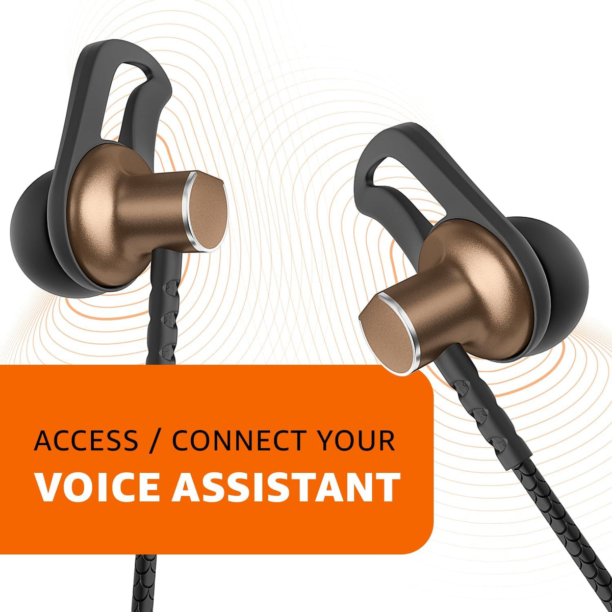 Amazon Basics Wireless Neckband Earphones with Mic | 18 Hours Playtime | Bluetooth 5.1 | ENC Noise Cancellation | IPX4 Water Resistant | Magnetic Earbuds (Brown) | Free Delivery