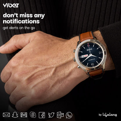 Vibez Urbane Smartwatch Silver – HD Display, SpO₂, 24×7 Heart Rate, Sleep Tracking, IP67 Waterproof | Buy 1 Get 1 Free Offer