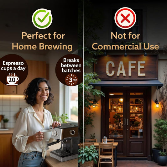 AGARO Imperial Espresso Coffee Maker – 15 Bar Pump, Milk Frother Wand, Cappuccino, Latte & Mocha Machine, Double Temperature Control, 1100W