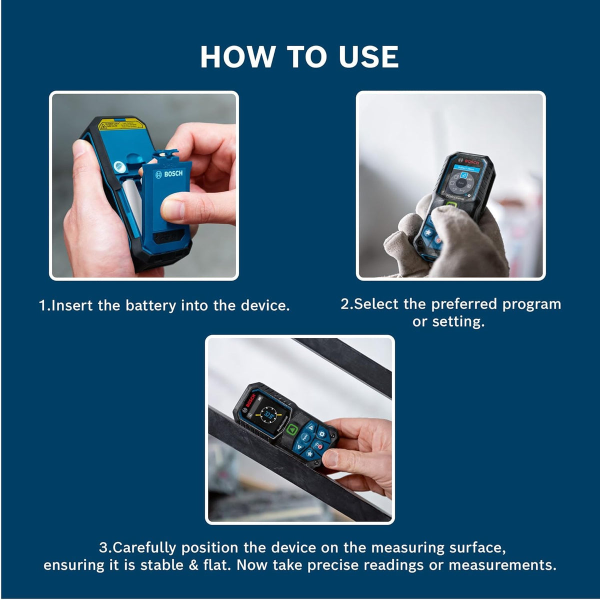 BOSCH GLM 50-23 G Green Laser Distance Meter 50M | ±1.5mm Accuracy | Digital Laser Measure with Angle Measurement | IP65 Waterproof | Memory Function
