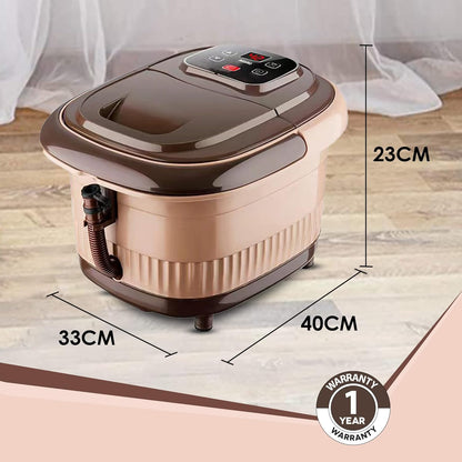 AGARO Regency Manual Foot Spa Bath Massager with Heat, 12 Rollers & Temperature Control | Free AGARO Elite Rechargeable Mini Electric Chopper Worth ₹599
