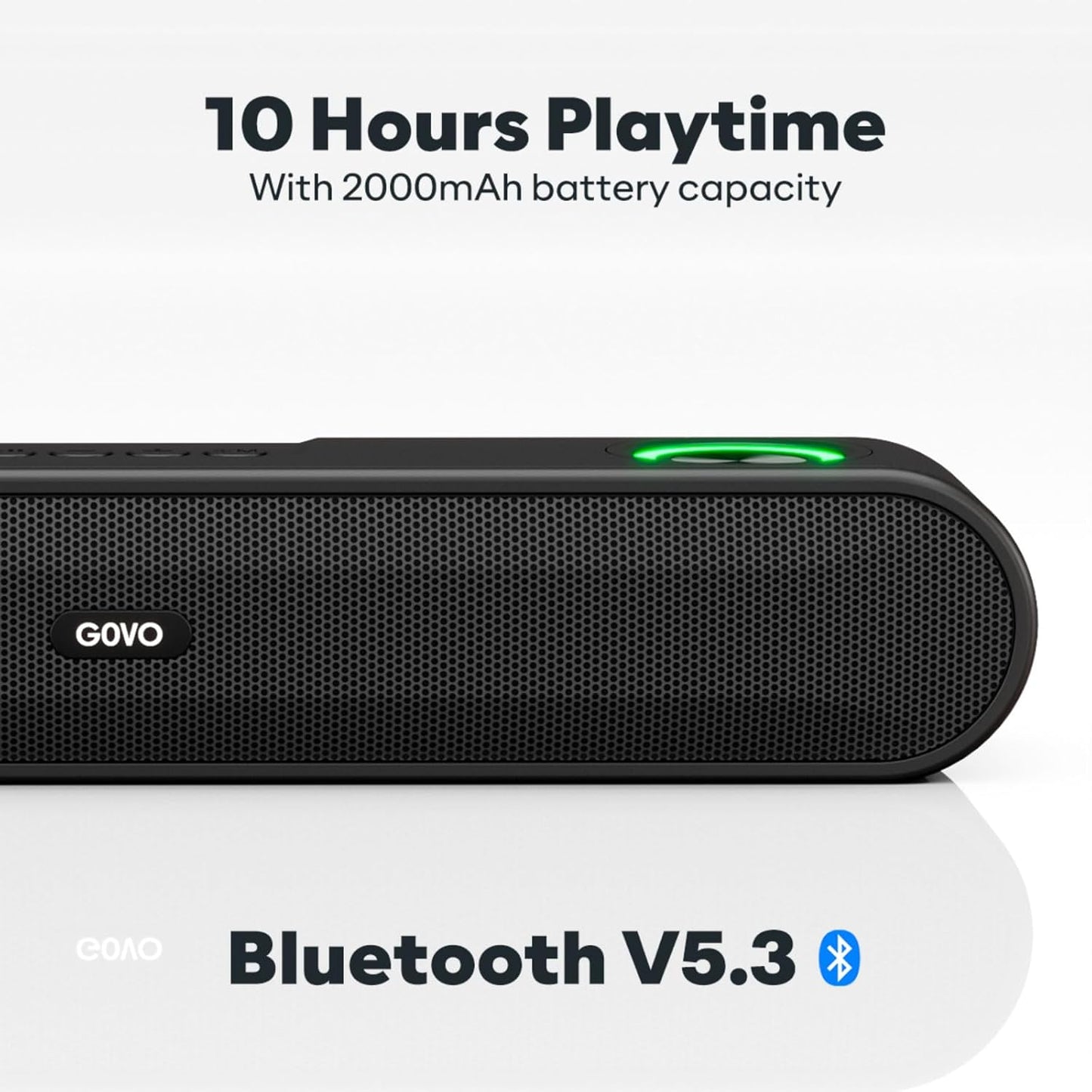 GOVO GoSurround 220 16W Bluetooth Soundbar | 2.0 Channel Wireless Speaker with 52mm Drivers, 2000mAh Battery, TWS, Bluetooth, AUX & USB | RGB LED Lights | FREE Headphones Worth ₹999 + FREE Delivery