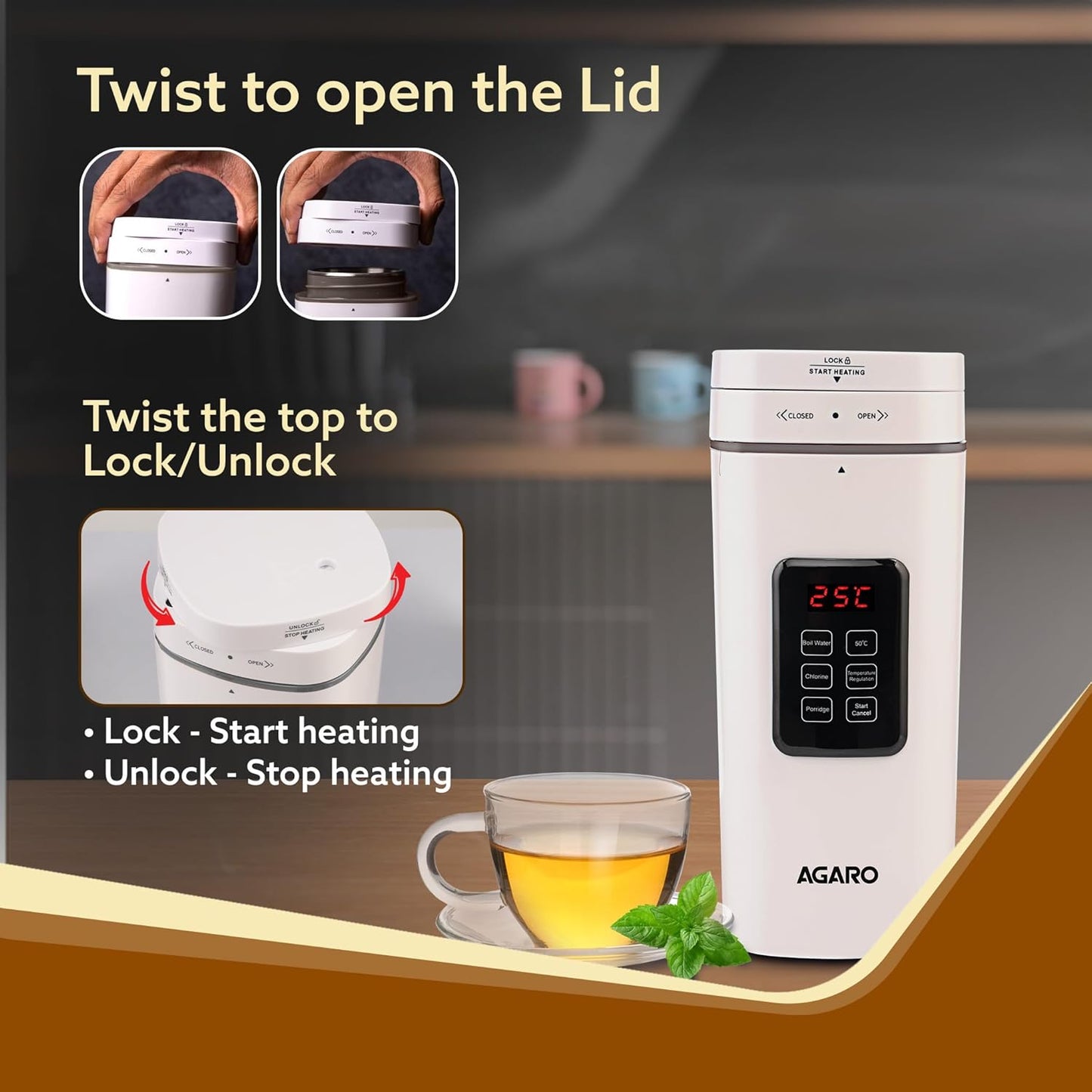 AGARO Delite Portable Electric Kettle, 500 Ml