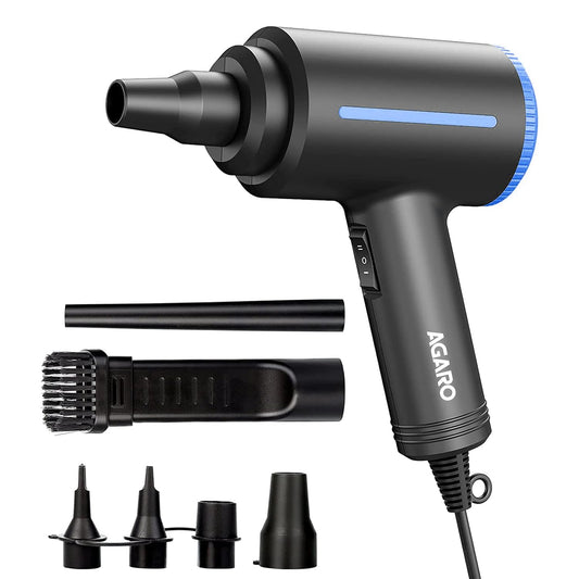 AGARO Compressed Air Duster AD1719 | 48,000 RPM Electric Air Blower for PC, Laptop, Car, Home & Office | Rechargeable Dust Cleaner