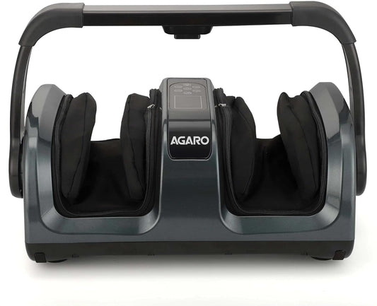AGARO Royal Air Compression Foot Massager with Shiatsu Kneading, Rolling & Heat | Remote Control | Improves Blood Circulation & Relieves Foot Pain | FREE AGARO Lint Remover Worth ₹699