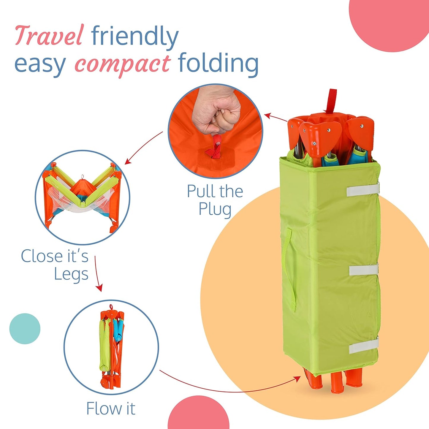 LuvLap Sunshine Baby Playpen & Folding Baby Bed Cum Cot | Convertible Baby Playard | FREE LuvLap Double Walled Steel Body Straw Sipper | Free Delivery