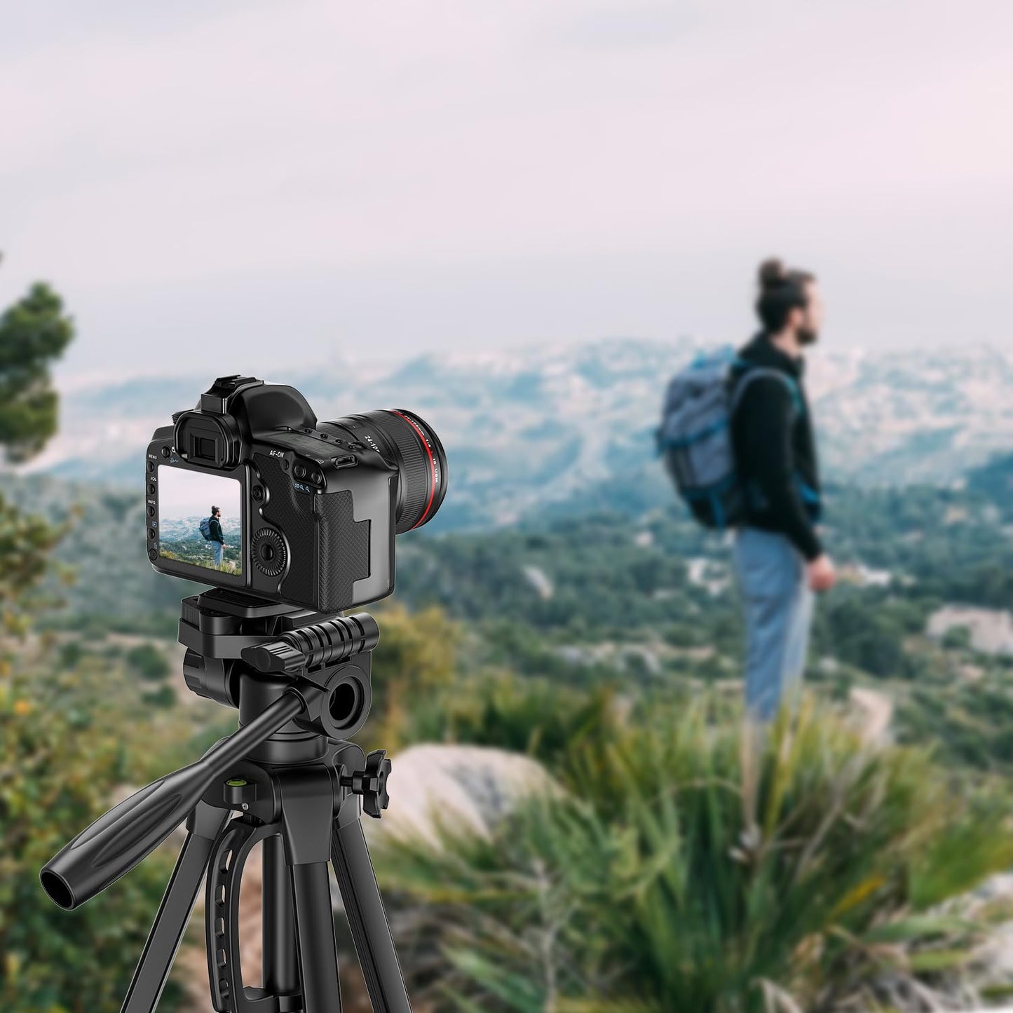 Amazon Basics 60 Inch Aluminium Tripod Stand for DSLR & Camera | 360° Ball Head | 4.5kg Load Capacity