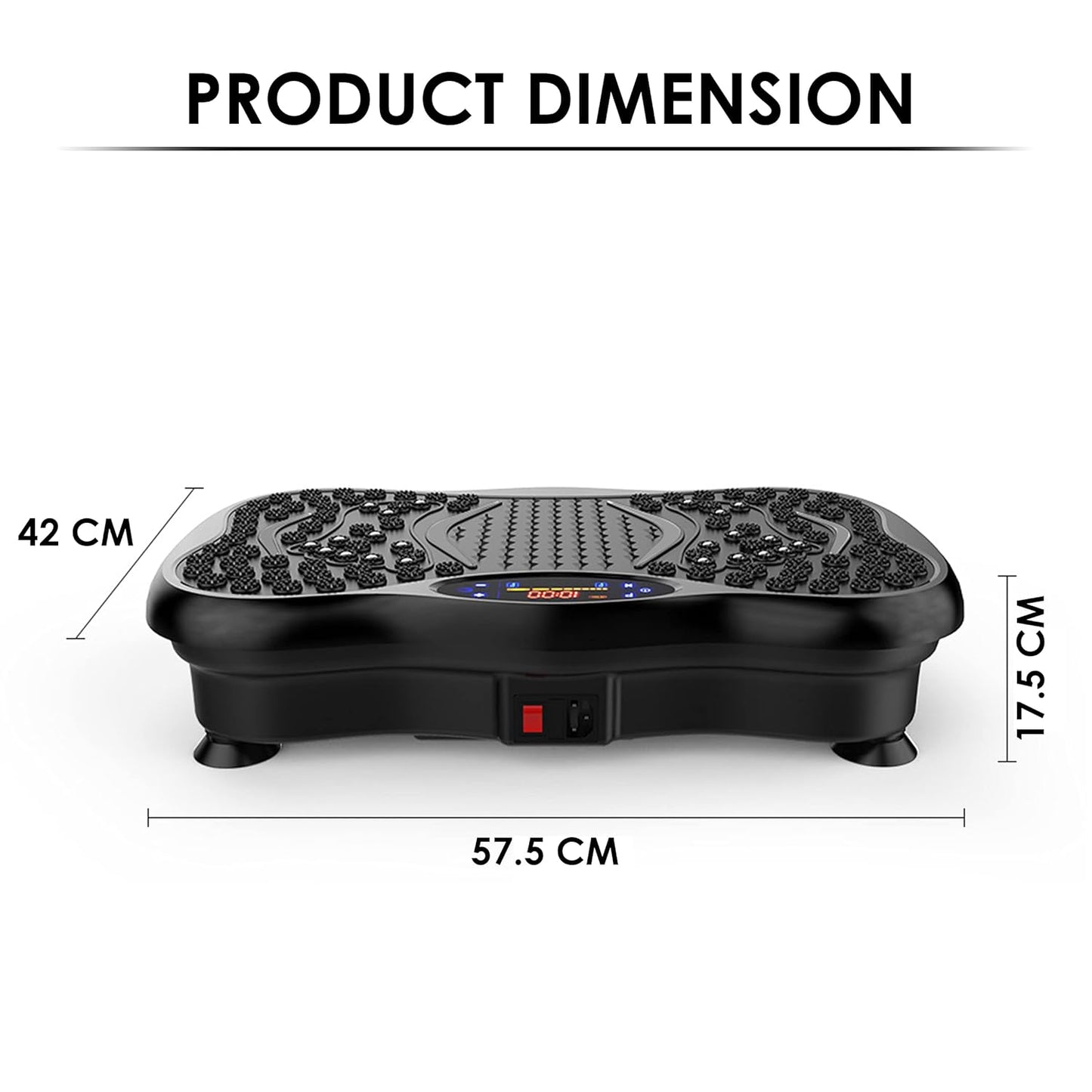 AGARO Alpha Crazyfit Vibration Plate Massager – Full Body Fitness Machine with 5 Program Modes, Remote Control & Exercise Bands for Weight Loss, Muscle Toning & Calorie Burn