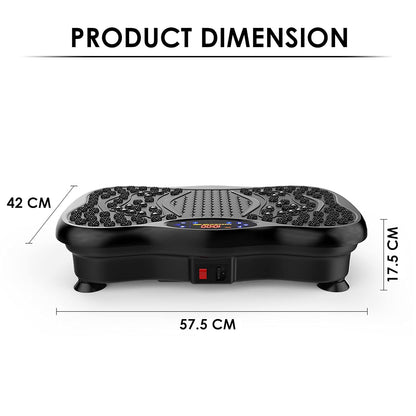 AGARO Alpha Crazyfit Vibration Plate Massager – Full Body Fitness Machine with 5 Program Modes, Remote Control & Exercise Bands for Weight Loss, Muscle Toning & Calorie Burn