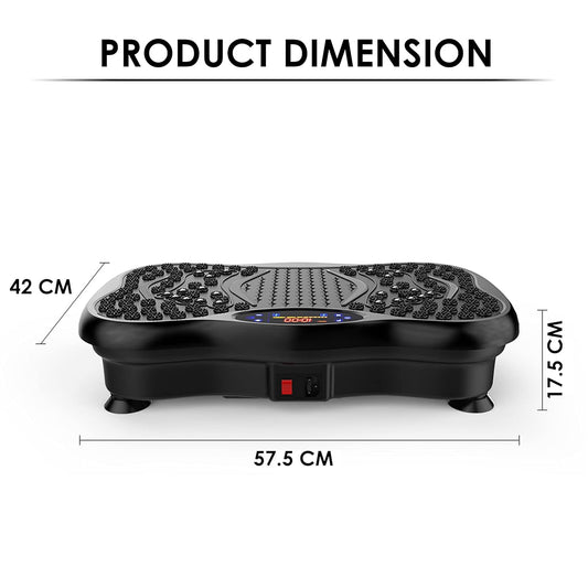 AGARO Alpha Crazyfit Vibration Plate Massager – Full Body Fitness Machine with 5 Program Modes, Remote Control & Exercise Bands for Weight Loss, Muscle Toning & Calorie Burn