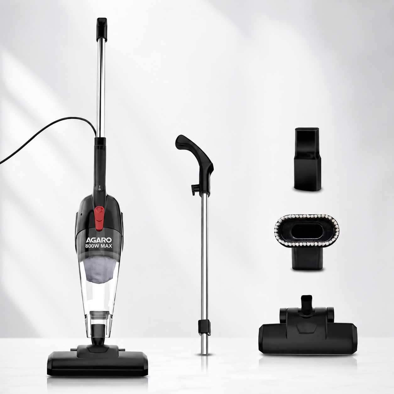 A AGARO Regal Plus 2-in-1 Upright Vacuum Cleaner 800W | Powerful 6.5kPa Suction | Handheld & Stick Vacuum for Home Cleaning | Bagless Design | FREE Electric Kettle Worth ₹999 🎁