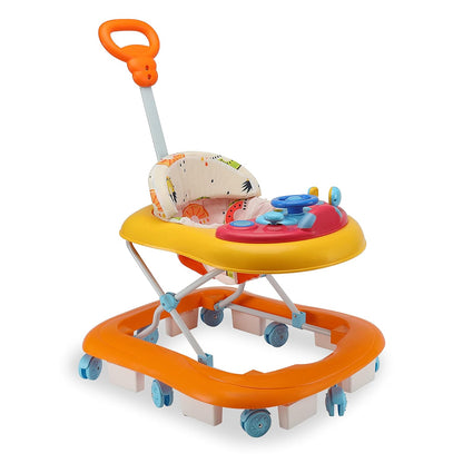 LuvLap Sunshine Baby Walker with Parental Push Handle | Anti-Fall & Anti-Skid | Height Adjustable | Music & Light Toys | 6–18 Months | FREE AirPods Worth ₹499