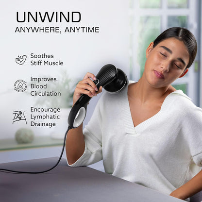 A AGARO Relaxo Full Body Massager Machine | 8 Massage Heads, 5 Modes, 6 Speeds for Back, Neck, Leg & Foot Pain Relief + FREE Solimo 11-in-1 Chopper + FREE AGARO Elite Lint Remover
