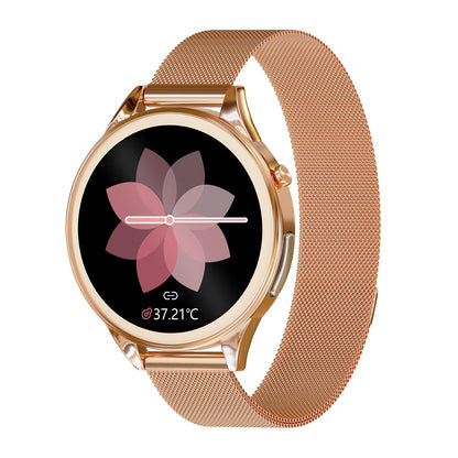 Vibez Xena Smartwatch for Women – Gold | HD Display, ECG+PPG, SpO₂, Heart Rate, IP68 | 10 Days Battery + BUY 1 GET 1 AirPods FREE (Worth ₹799)