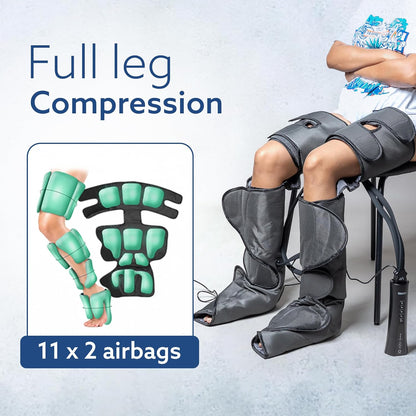 AGARO MAGMA Leg Massager for Foot, Calves & Thighs | Air Compression Therapy | Pain Relief & Circulation | Black | FREE Lint Remover ₹699