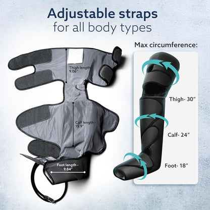 AGARO MAGMA Leg Massager for Foot, Calves & Thighs | Air Compression Therapy | Pain Relief & Circulation | Black | FREE Lint Remover ₹699