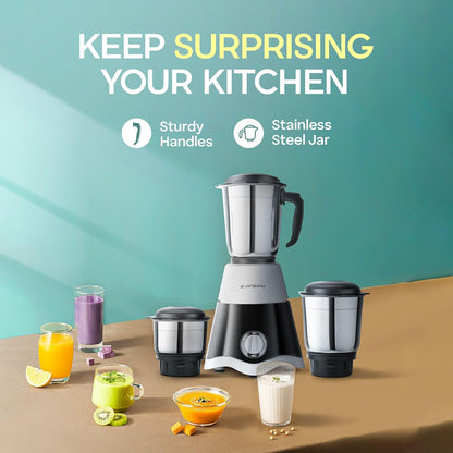 Buy Longway Super DLX 500W Mixer Grinder Online – 3 Jars, Powerful Motor