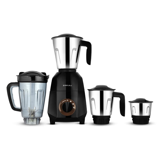 Bajaj Rex DLX Ninja Series Mixer Grinder 750 Watt | 4 Jars | Dry & Wet Grinding | Black/Brown