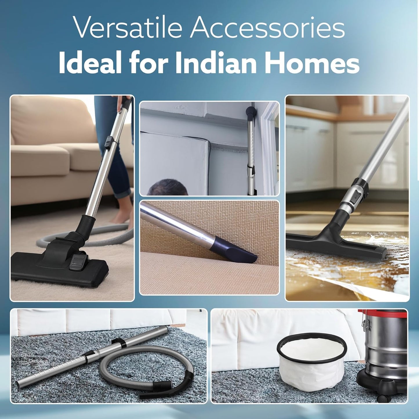 AGARO Ace 1600W Wet & Dry Vacuum Cleaner | 21.5 kPa Suction | 21L Tank | Blower Function | Heavy Duty Home Cleaning Machine