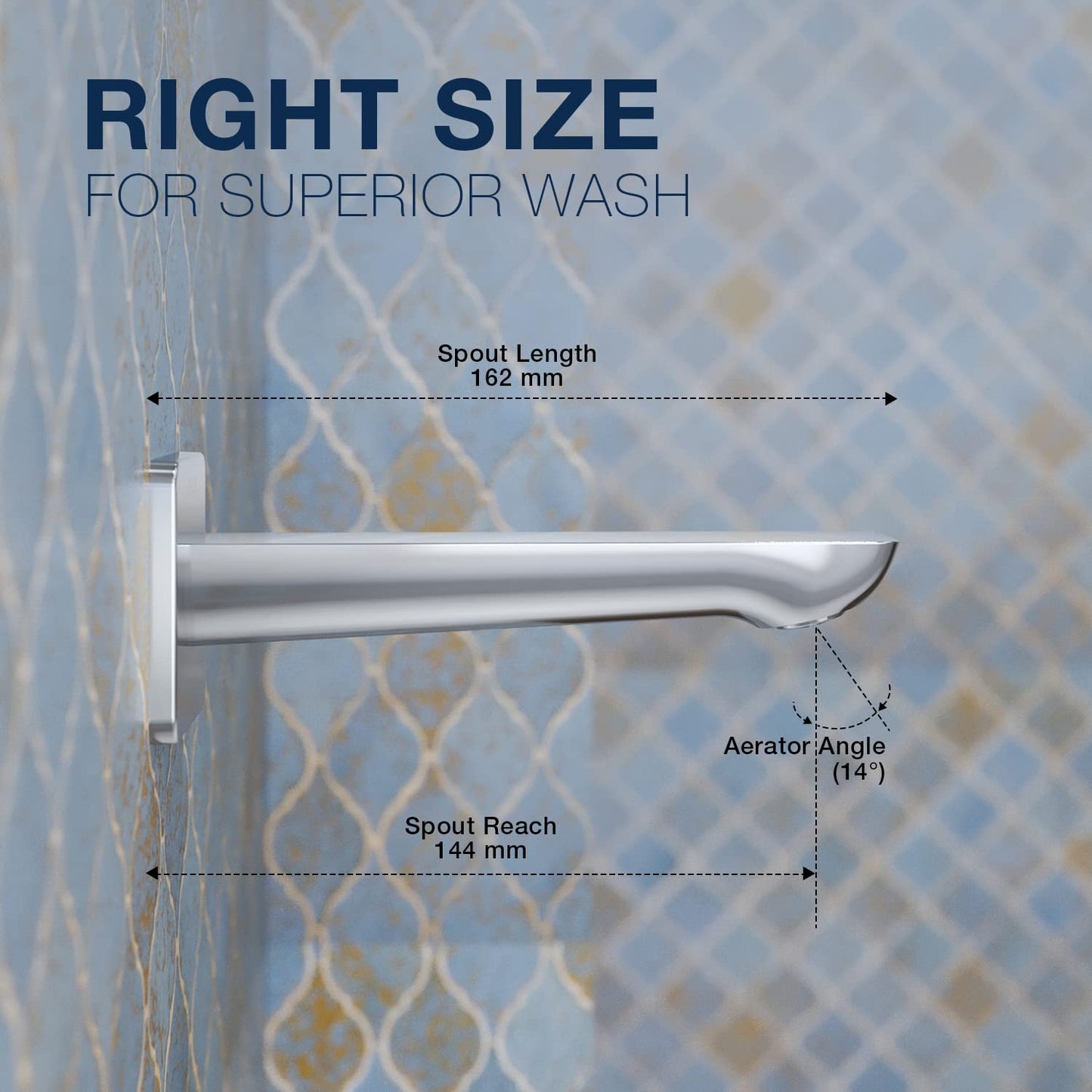 Kohler 27490IN-CP Fore Bath Spout for Bathroom | Wall Mounted Tub Spout in Polished Chrome