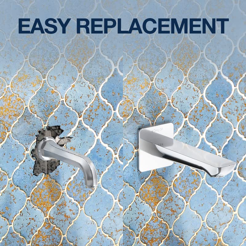 Kohler 27490IN-CP Fore Bath Spout for Bathroom | Wall Mounted Tub Spout in Polished Chrome