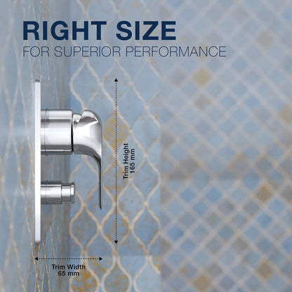 Luxury Kohler Fore Line Aqua Turbo 235 Recessed Bath and Shower Trim K-27499IN-4FP-CP | Neo-Modern Wall Mount Single Lever Diverter | Premium Recessed Bath & Shower Fitting | Minimalist Chrome Bathroom Design