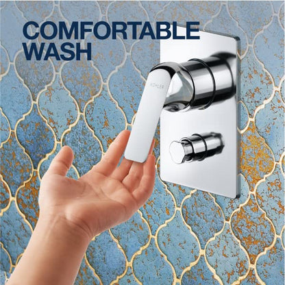 Luxury Kohler Fore Line Aqua Turbo 235 Recessed Bath and Shower Trim K-27499IN-4FP-CP | Neo-Modern Wall Mount Single Lever Diverter | Premium Recessed Bath & Shower Fitting | Minimalist Chrome Bathroom Design