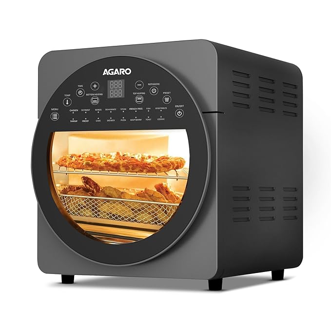 AGARO Elite 14.5L Digital Air Fryer Oven | 1700W Rotisserie Convection Oven | 16 Preset Menus | FREE Wall Fan Worth ₹999 RS