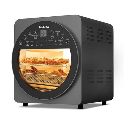 AGARO Elite 14.5L Digital Air Fryer Oven | 1700W Rotisserie Convection Oven | 16 Preset Menus | FREE Wall Fan Worth ₹999 RS