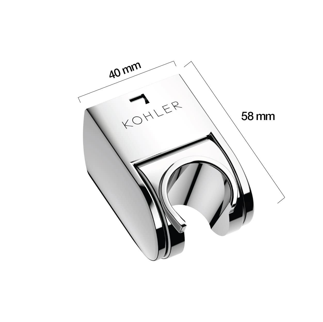 KOHLER Complementary Hand Shower Bracket | Premium Wall Mounted Shower Holder with Chrome Finish | Durable Bathroom Handshower Support Bracket