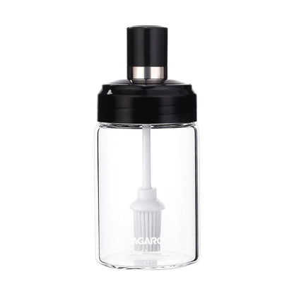 Buy 1 Get 1 FREE 🎁 | AGARO Elegant Glass Oil Bottle with Brush 250ml | Premium Leakproof Oil Dispenser for Cooking, Baking, BBQ & Marinating