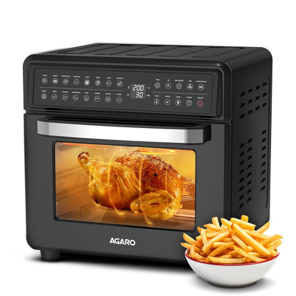 AGARO Regal Plus 23L Digital Air Fryer Oven | 1800W Rotisserie Convection Oven | 16 Preset Programs | FREE Wall Fan Worth ₹999