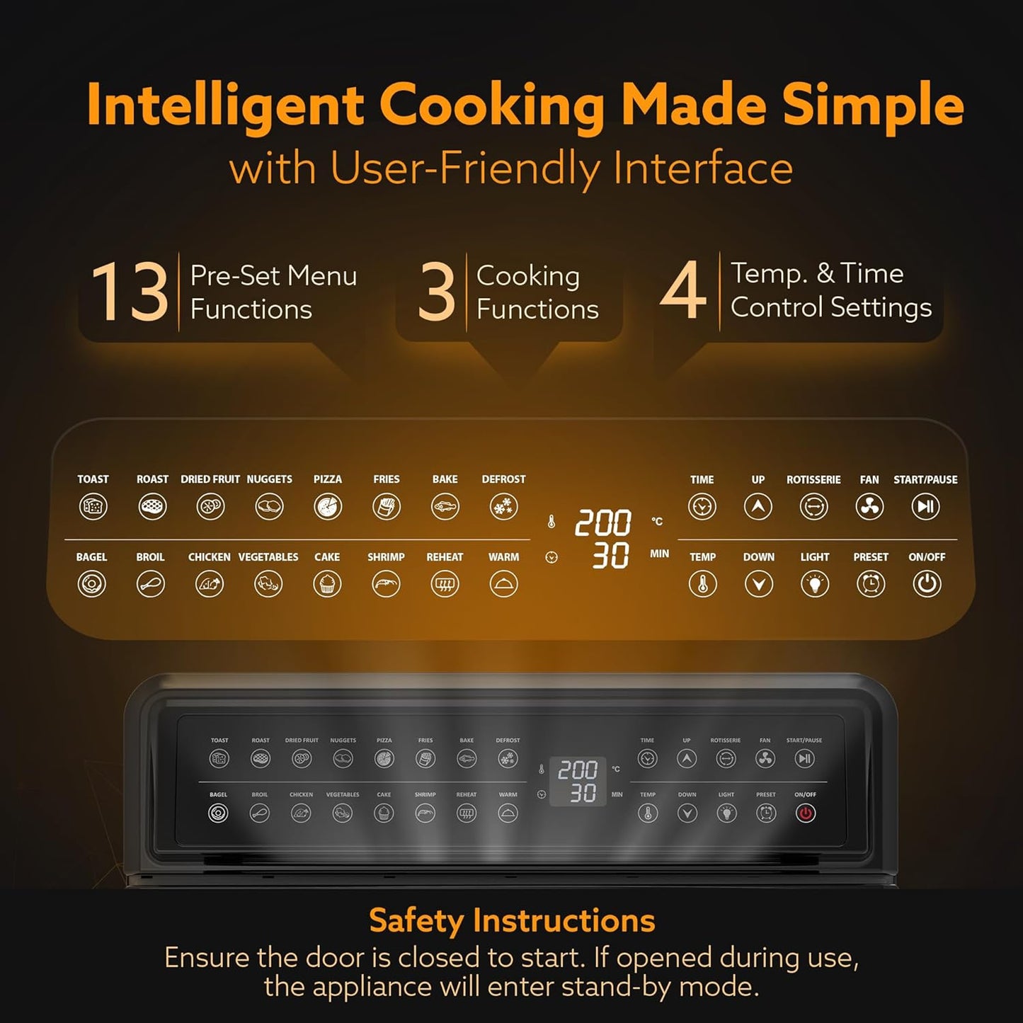 AGARO Regal Plus 23L Digital Air Fryer Oven | 1800W Rotisserie Convection Oven | 16 Preset Programs | FREE Wall Fan Worth ₹999
