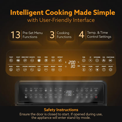 AGARO Regal Plus 23L Digital Air Fryer Oven | 1800W Rotisserie Convection Oven | 16 Preset Programs | FREE Wall Fan Worth ₹999