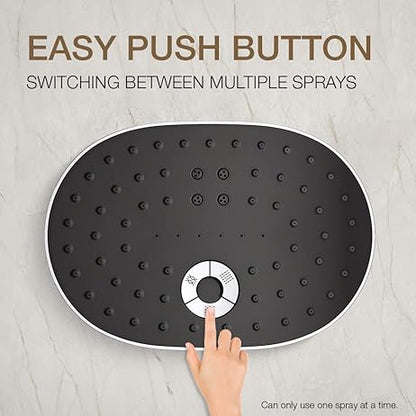 Kohler Statement Multifunction Showerhead – Multiple Spray Modes with Premium Polished Chrome Finish | Luxury Overhead Shower