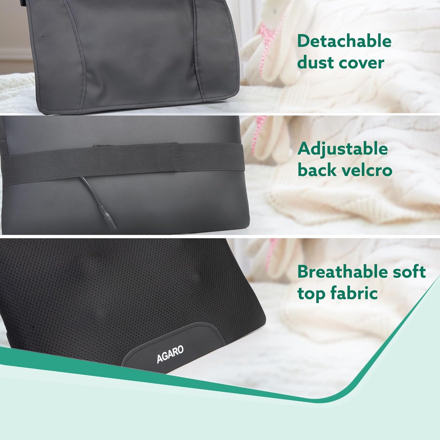 AGARO Deluxe Shiatsu Neck & Back Massager Cushion | 4 Massage Rollers with Heat Therapy | Electric Body Massager for Neck, Shoulder, Back, Waist, Legs & Foot Pain Relief
