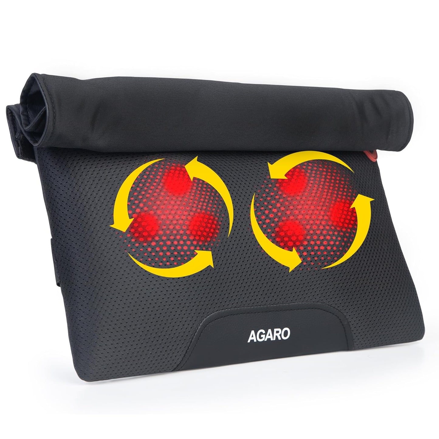 AGARO Deluxe Shiatsu Neck & Back Massager Cushion | 4 Massage Rollers with Heat Therapy | Electric Body Massager for Neck, Shoulder, Back, Waist, Legs & Foot Pain Relief