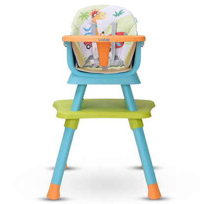 LuvLap 6-in-1 Baby High Chair (6–36 Months) | Convertible Dining, Study & Booster Chair + FREE AirPods (Worth ₹499)