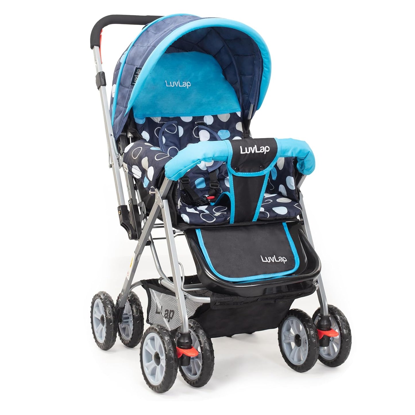 LuvLap Sunshine Baby Stroller (0–3 Years) | Reversible Handle, 360° Wheels & Storage Basket + FREE AirPods (Worth ₹499) 🎁
