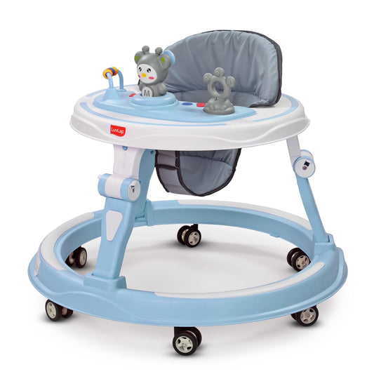 LuvLap 360° Joy Baby Walker (6–18 Months) | 3 Height Levels, Music Toy Tray & Food Tray | Safe & Comfortable Baby Walker + FREE AirPods Worth ₹499 🎁