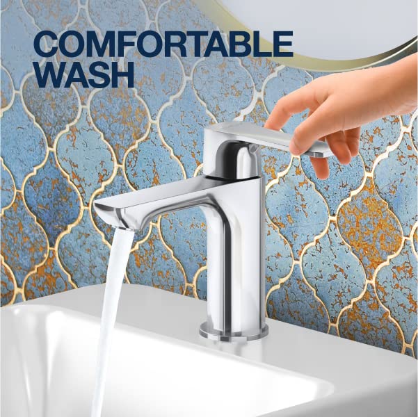 Kohler Fore Tri Pillar Wash Basin Tap 27484IN-4-CP | Premium Polished Chrome Bathroom Sink Faucet | Aerodynamic Triangular Design | Strong Brass Construction