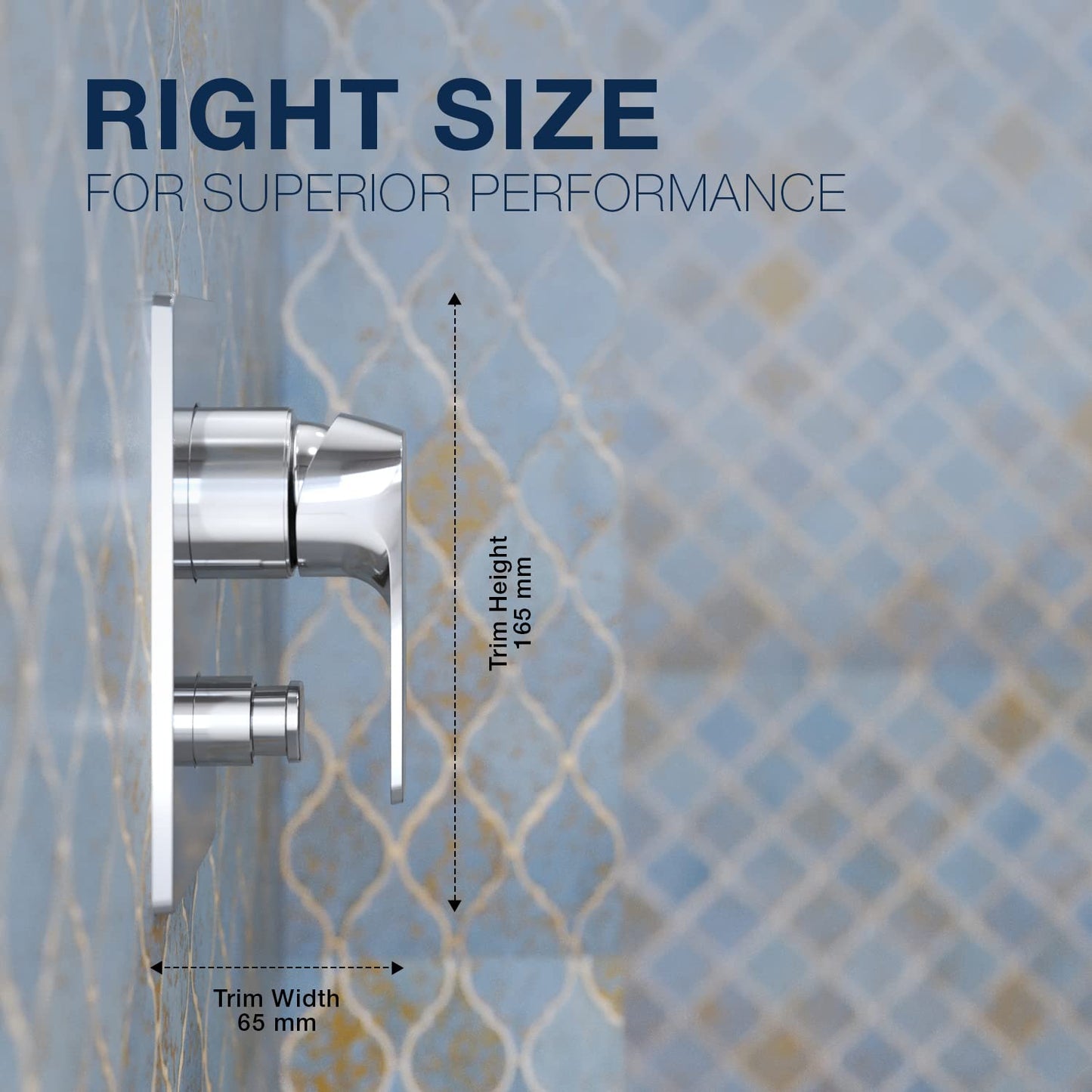 Kohler Fore Tri Shower Wall Mixer Trim – Polished Chrome Recessed Shower Mixer for Modern Bathrooms
